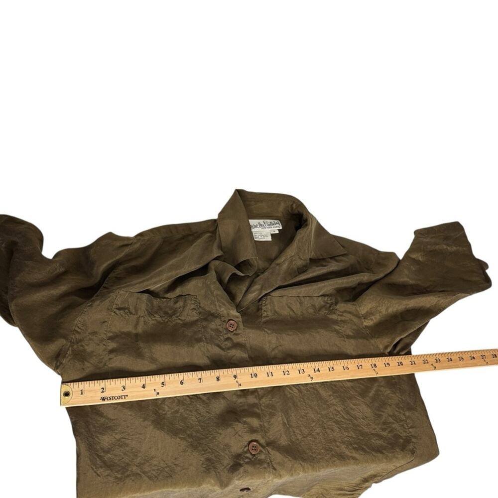 Vintage Diane Von Furstenberg Paris‎ New York Button Front Silk Blouse Women's 4 - Picture 6 of 9